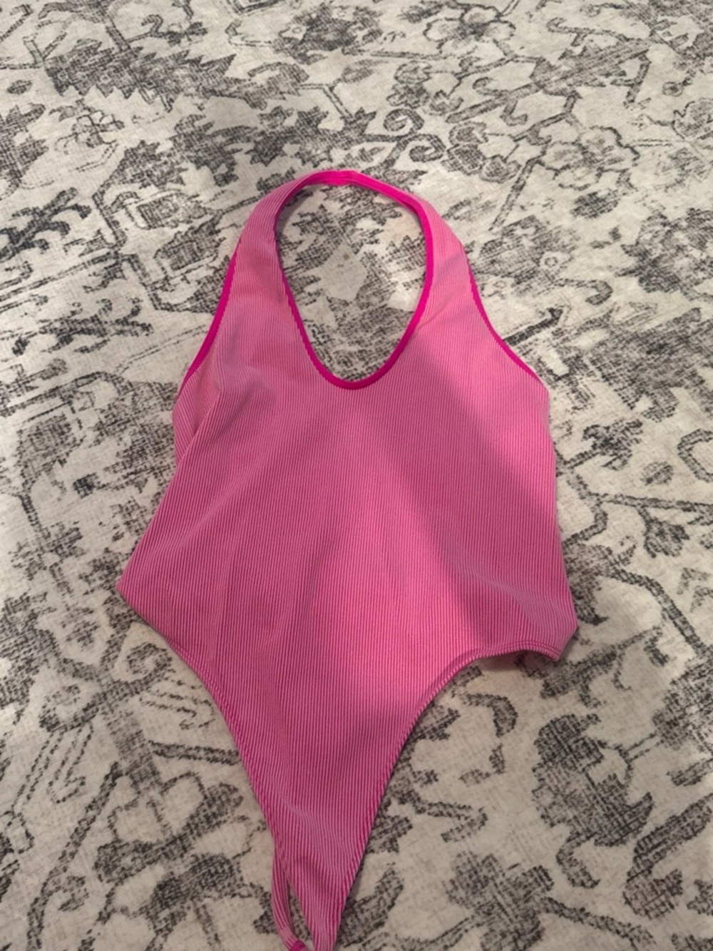 Pink Halter Neck Body Suit